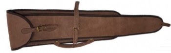 Parallel overlay split leather shotgun holster